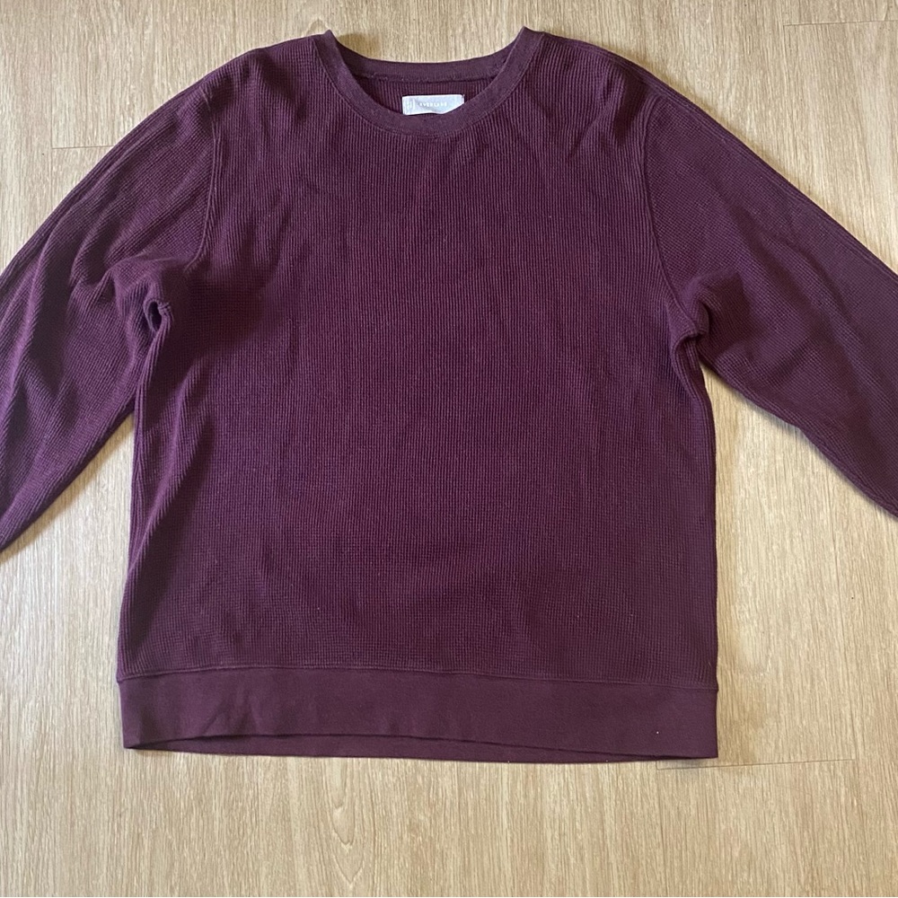 Everlane Waffle-Knit Crewneck Sweater